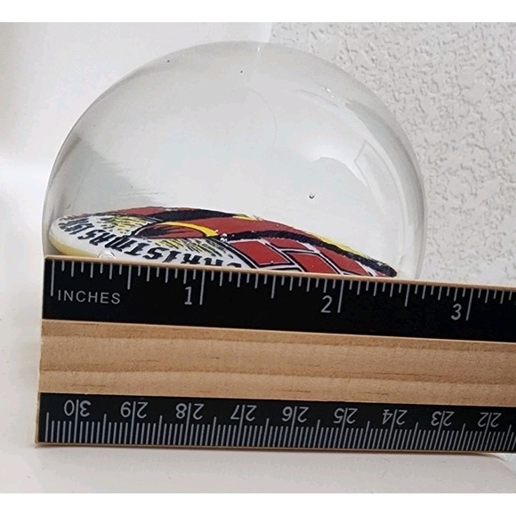 Wheaton Village Christmas 1976 Yellow‎ & Red Stocking 1lb 11oz Glass Paperweight